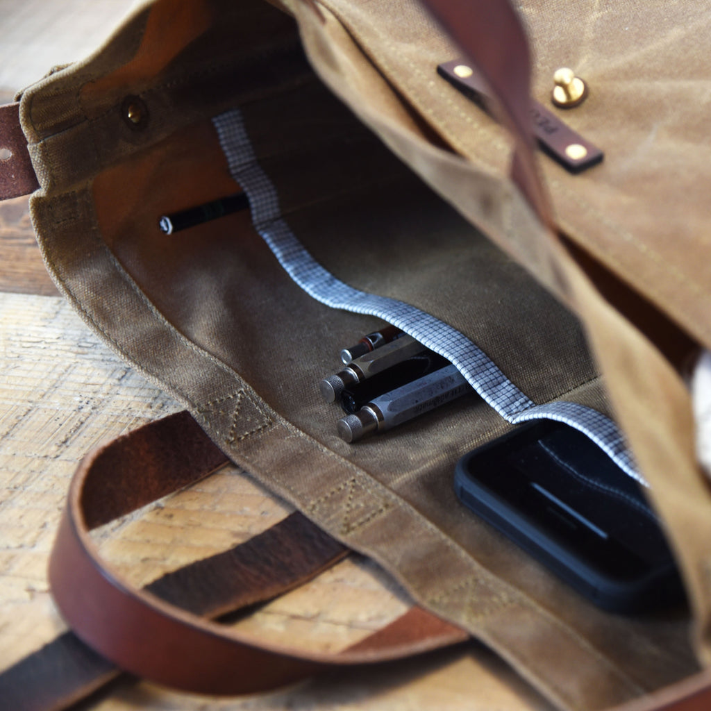Carry-All Waxed Canvas Tote